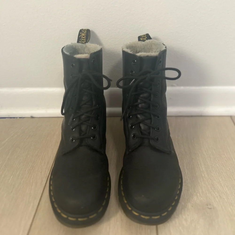 Dr. Martens 1460 Women's Faux Fur Lined Lace Up Boots - Picture 4 of 7